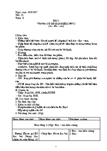 Giáo án Ngữ văn Lớp 8 - Tuần 6 - Năm học 2017-2018 - Trường THCS Ngô Quang Nhã