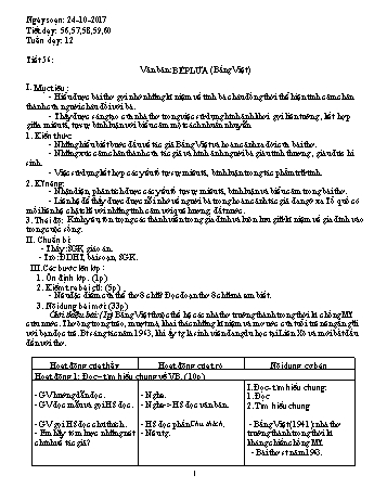 Giáo án Ngữ văn Lớp 9 - Tuần 12 - Năm học 2017-2018 - Trường THCS Ngô Quang Nhã