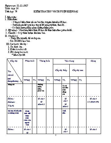 Giáo án Ngữ văn Lớp 9 - Tuần 16 - Năm học 2017-2018 - Trường THCS Ngô Quang Nhã