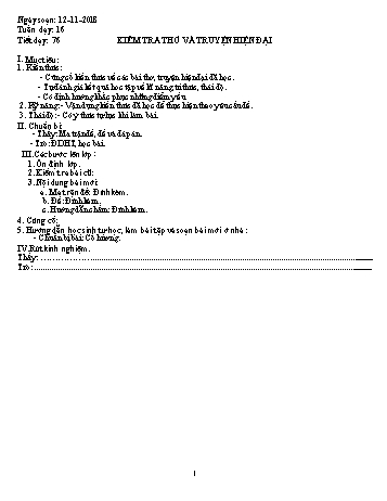 Giáo án Ngữ văn Lớp 9 - Tuần 16 - Năm học 2018-2019 - Trường THCS Ngô Quang Nhã