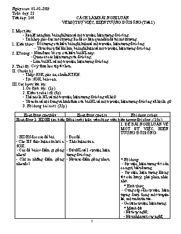 Giáo án Ngữ văn Lớp 9 - Tuần 22 - Năm học 2018-2019 - Trường THCS Ngô Quang Nhã