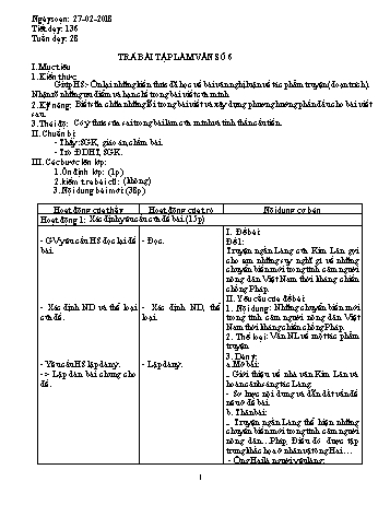 Giáo án Ngữ văn Lớp 9 - Tuần 28 - Năm học 2017-2018 - Trường THCS Ngô Quang Nhã