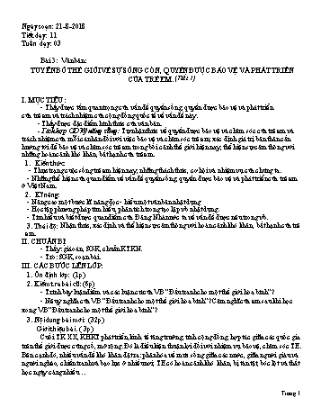 Giáo án Ngữ văn Lớp 9 - Tuần 3 - Năm học 2018-2019 - Trường THCS Ngô Quang Nhã