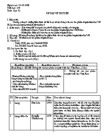 Giáo án Ngữ văn Lớp 9 - Tuần 32 - Năm học 2017-2018 - Trường THCS Ngô Quang Nhã
