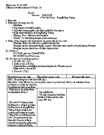 Giáo án Ngữ văn Lớp 9 - Tuần 34 - Năm học 2018-2019 - Trường THCS Ngô Quang Nhã
