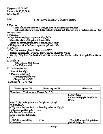 Giáo án Ngữ văn Lớp 9 - Tuần 6 - Năm học 2017-2018 - Trường THCS Ngô Quang Nhã