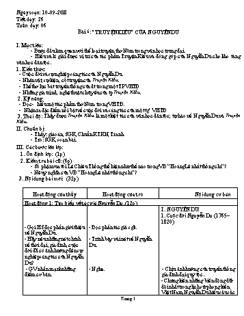 Giáo án Ngữ văn Lớp 9 - Tuần 6 - Năm học 2018-2019 - Trường THCS Ngô Quang Nhã