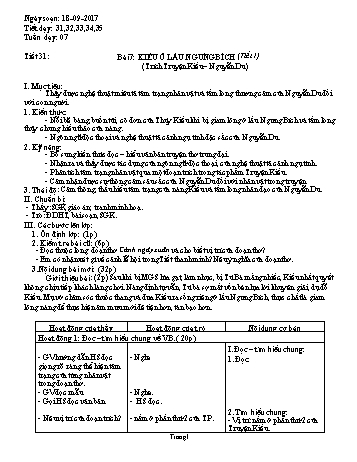Giáo án Ngữ văn Lớp 9 - Tuần 7 - Năm học 2017-2018 - Trường THCS Ngô Quang Nhã