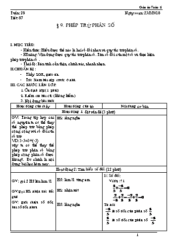 Giáo án Toán Lớp 6 - Tuần 28 - Năm học 2017-2018 - Trường THCS Ngô Quang Nhã