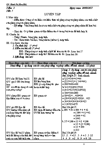 Giáo án Toán Lớp 6 - Tuần 3 - Năm học 2017-2018 - Đinh Thị Hoa Hải