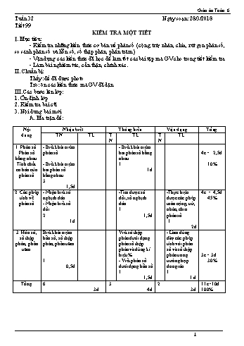 Giáo án Toán Lớp 6 - Tuần 32 - Năm học 2017-2018 - Trường THCS Ngô Quang Nhã