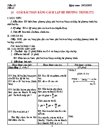 Giáo án Toán Lớp 9 - Tuần 22 - Năm học 2018-2019 - Trường THCS Ngô Quang Nhã