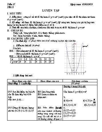 Giáo án Toán Lớp 9 - Tuần 27 - Năm học 2018-2019 - Trường THCS Ngô Quang Nhã